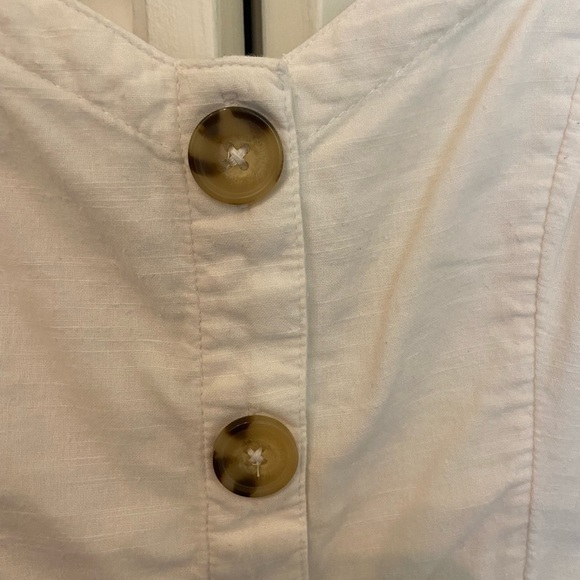 Abercrombie & Fitch White Linen Button Dress size XS summer dress - Picture 2 of 13